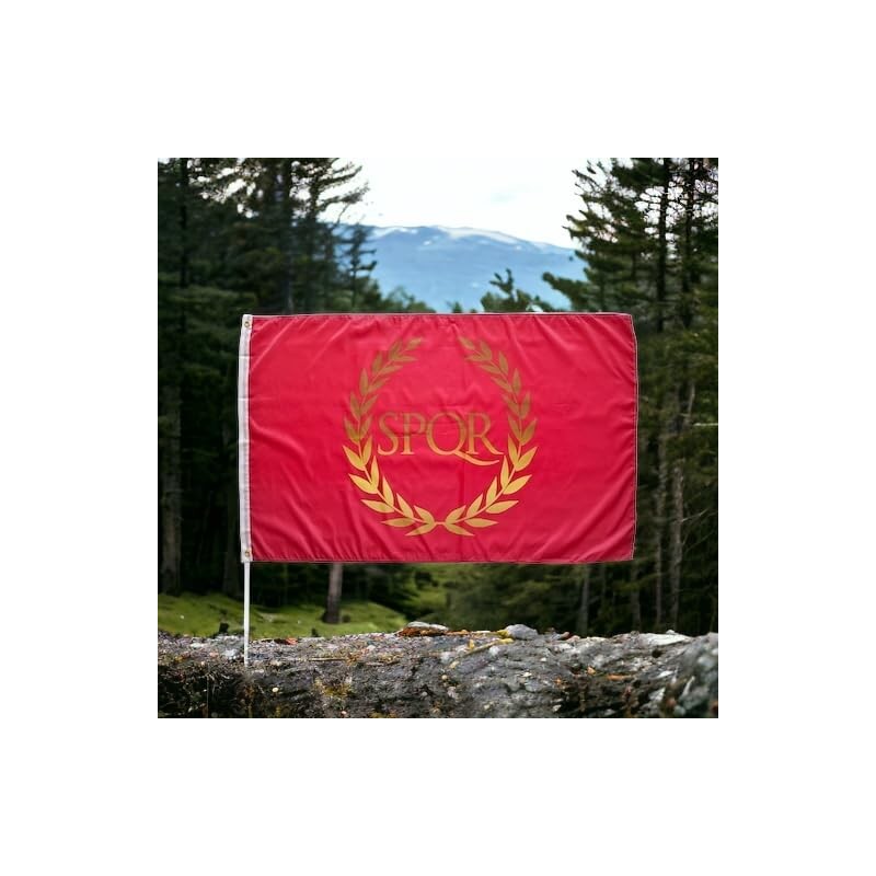 Pandiui23 Roman Empire Flag 5ft x 3ft Palo SPQR Flag