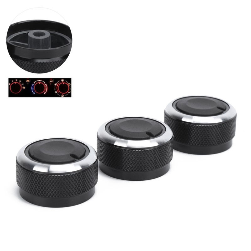 3PCS Car Air Condition Switch Thermal Controller Knob Replacement for