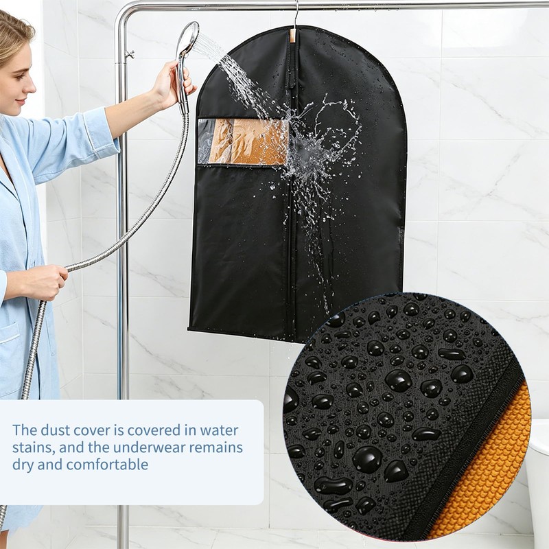Ruiunchu 7 Pcs Suit Bag Cover Carriers Hanging Clothes Men