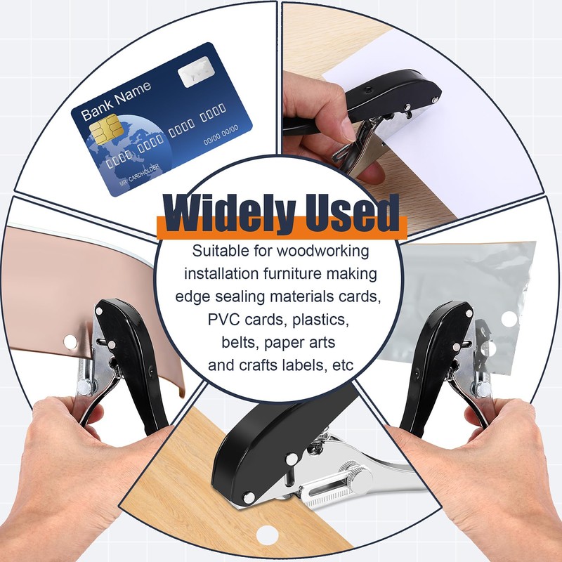 Daowwui 2 Pcs Card Hole Punch Set Screw Covers Hole