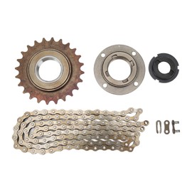 Drive Sprocket Chain Combo 24 Teeth Sprocket 144 Links Chain Sprocket Chain Drive Kit for Electric Bike Bicycle