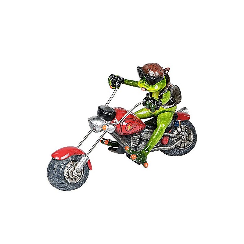 Formano Decorative Frog 'Biker', Length: 22 cm, Made of Artificial