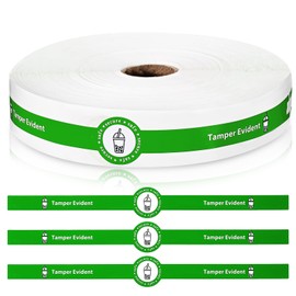 Skyygemm Tamper Evident Tape Safe Secure Tamper Evident Stickers for Drink Lids 1 x 9 Food Delivery Stickers Sealed for Freshness Labels Drink Food Proof Tape(Green,500 Pcs)