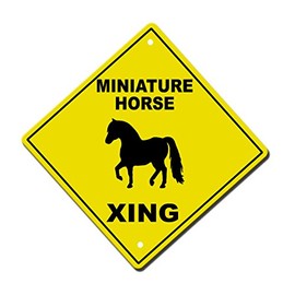 Fastasticdeals Miniature Horse Crossing Metal Aluminum Novelty Sign 12 in x 12 in