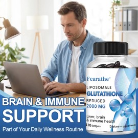 Liposomal Glutathione Capsules, Antioxidant Supplement for Skin, Hair, Nails & Immune Support