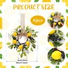 6pcs 6 Pcs 9" Lemon Wreaths Blueberry Eucalyptus Cabinet Flowered