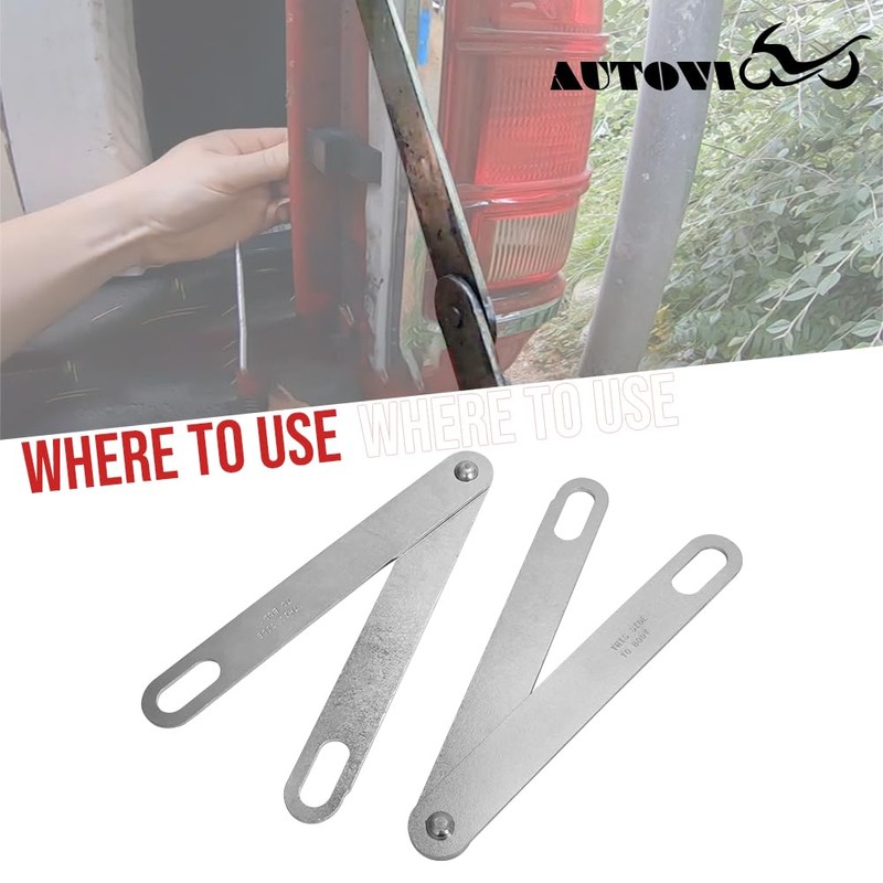 AUTOVIC Truck Tailgate Strap Hinges for 1972-1993 Dodge Ram W150