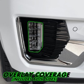 SlickMod PreCut Vinyl Smoke Tint for 2021-2023 GMC Yukon | Yukon XL Foglight (35% Light Smoke, 4. Foglight)