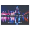 ORI BOY Cincinnati, Ohio Skyline, City at Night, OH Souvenir Fridge Photo Magnet CIN100