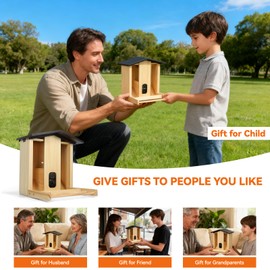 Intoo Lifes Smart Bird Feeder with Camera Solar Powered for Outdoors - 2.5K HD Wireless Birds Watching Camera, AI Identify Species,Auto Capture Birds Videos.Ideal Gift for Christmas，Bird Lover，Mom
