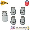 ARROW 20x Chrome 1/2-20 Anti-Theft Wheel Lock & Acorn Lug