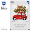 Vervaco Cross Stitch Cushion Kit Christmas Car, Ecru, ca. 40