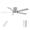 POCHFAN 52 Inch Brushed Nickel Ceiling Fans with Lights and