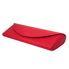 CHARMANT SH461 Glasses Case, Lightweight, Slim, Stylish, Semi-Hard Case, Compact, Magnetic, Men's, Women's, Glasses, Sunglasses, Cute, RE (Red)