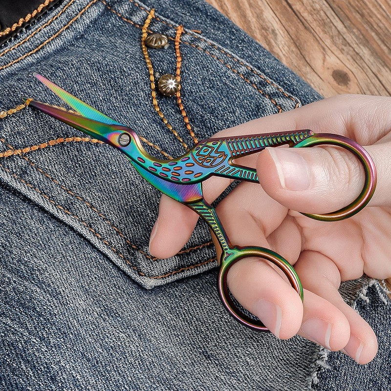 Asdirne Titanium Coating Sewing Scissors Bundle, Professional Fabric Scissors Set,