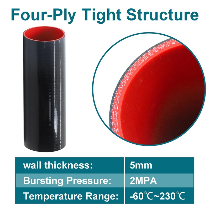 Straight ID 4” Silicone Hose Coupler 12” Length with 2PCS