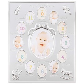 LADONNA MB84-130-SV Radonna Baby Frame, 12-Month Baby Frame, Silver