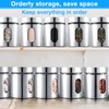Mimorou 6 Pack Kitchen Canisters Set Airtight Coffee Sugar Tea