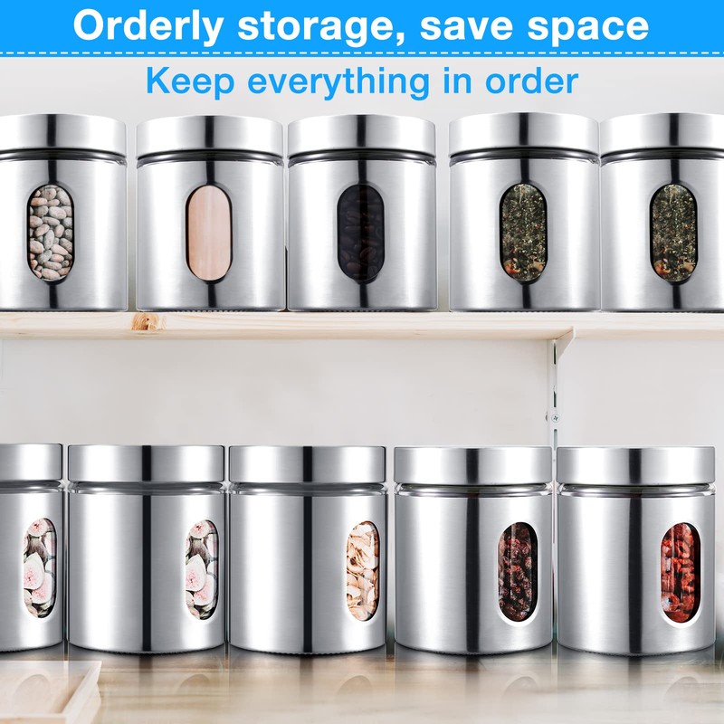 Mimorou 6 Pack Kitchen Canisters Set Airtight Coffee Sugar Tea