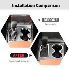 RT-TCZ Cup Holder Cover Gear Shift Panel Cover Trim Kit Interior Accessories for Jeep Grand Cherokee 2016-2021 (Chrome)