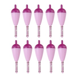 PATIKIL Fishing Float Bobbers, 10 Pack Hard ABS Oval Stick Spring Slip Bobber for Crappie Trout Bass Fishing, Purple