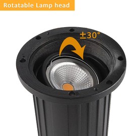 URing Floor Light, Recessed Floor Spotlight, Garden Outdoor Light, IP67 - GU10 Floor Spotlight, Outdoor Swivelling, Waterproof Floor Spotlight, Stainless Steel for Yard, Patio, Trees, Lawn, Path,