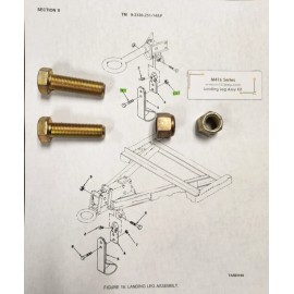Unbranded M416 M762 Trailer - Landing Leg - Hardware Kit