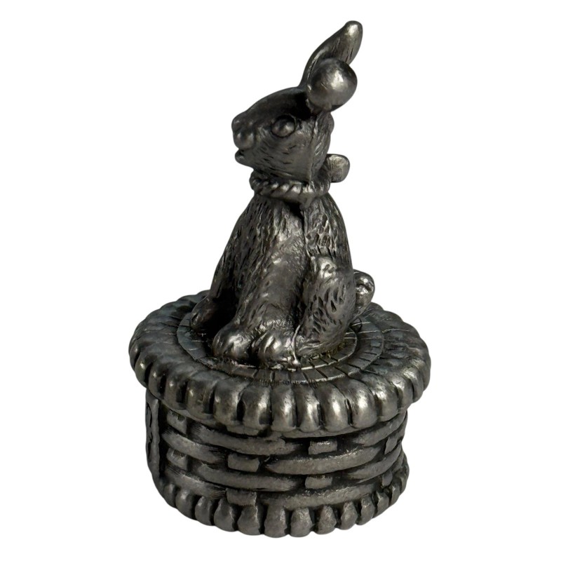 Torino Pewter Tooth Fairy Keepsake Box Rabbit 2" Tall Trinket