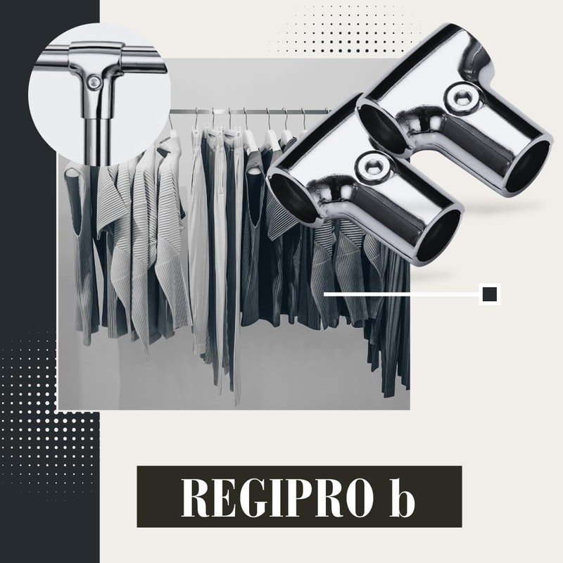 Regipro b Aluminum Alloy T Pipe Joint Set of 2