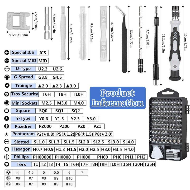 138PCS Precision Screwdriver Set, Electronic Repair Tool Kit Small Magnetic