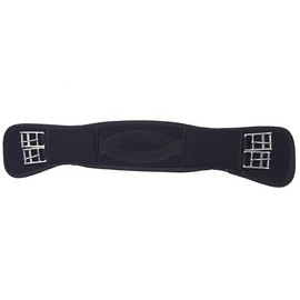 EQUISPIRE English Girth 42" Neoprene Straight Cinch Girth Antislip Girth with Stainless Steel Buckles Western Horse Riding Supplies (Black)