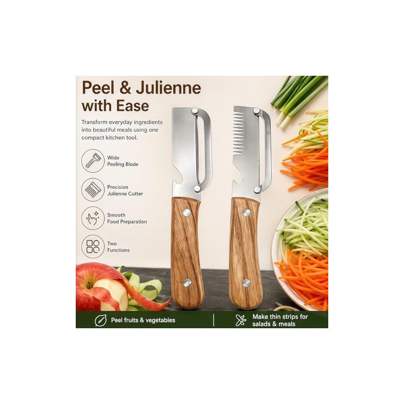 Cuchillo Pelador Multifuncional - Pelador de Verduras con Mango de