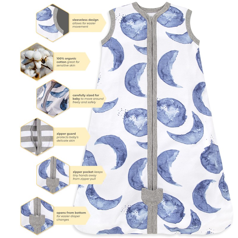 Burt's Bees Baby Beekeeper Wearable Blanket Winter, Organic Cotton Swaddle