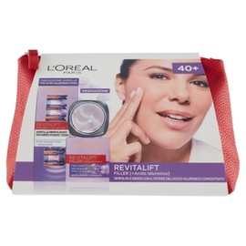 L'OREAL OREA607 Women's Set with Fountain Pens and Plump Filled Ampoules Red Clutch Bag