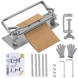 DIUDUS Leather Splitter, Leather Skiver Peeler, Manual Leather Skiving Machine, Leather Peeling Thinning Paring Machine Skiver Leather Tool with Blades for DIY Leather Crafting Tools