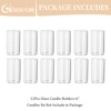 Glasseam Glass Hurricane Candle Holder Set of 12, Cylinder Pillar