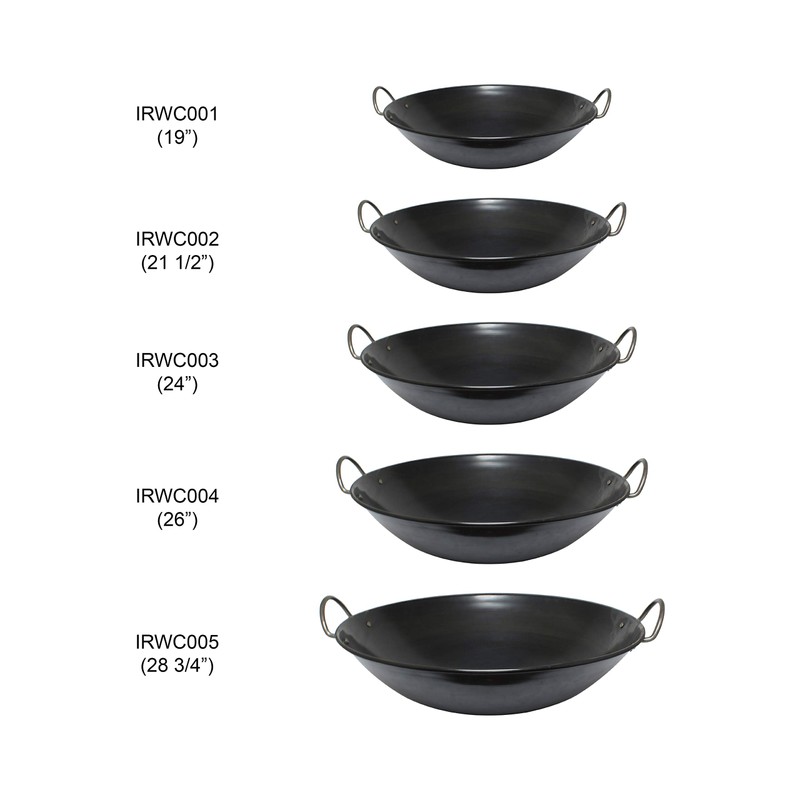 Thunder Group IRWC002 Curved Rim Wok, 21-1/2-Inch