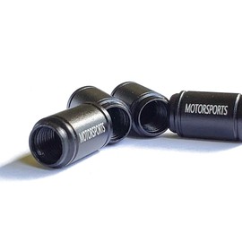 Green Turtle Tire Valve Caps - Black Aluminum - Set of Four