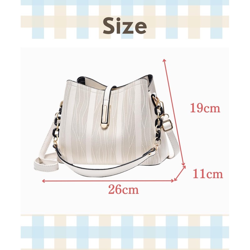 Elixio Women's Shoulder Bag, Handbag, Bag, 2-Way, Shoulder Bag, Cross-body,
