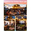 Jerritte 100FT LED Outdoor String Lights with 30 Edison Shatterproof