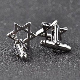 Patch Nation Star of David Israel Metal Cufflinks