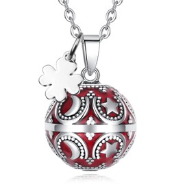 CELESTIA Pregnancy Angel Caller Necklace Celestial Pendant with Harmony Chime Ball Lucky Jewellery for Pregnant Women, Mum to Be Gifts