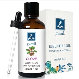 GM Gumili Clove Oil 1 Oz, 100% Pure Clove Bud Essential Oil for Teeth and Gums, Natural Aromatherapy Essential Oils for Diffuser, Skin and Hair Care