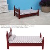 1:12 Doll House Mini Red Wooden Single Bed Furniture Accessory