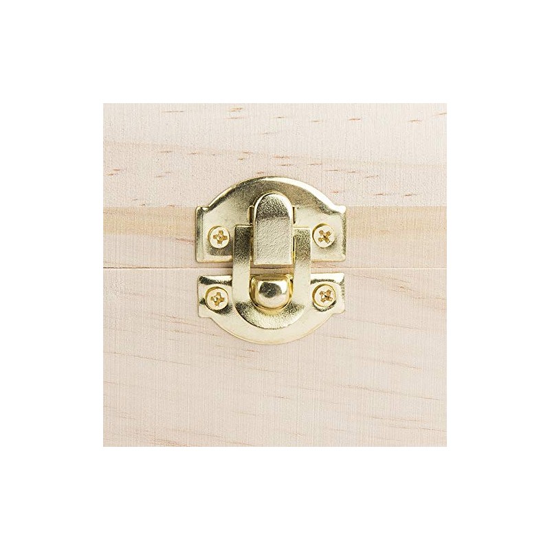 Ideen mit Herz Wooden Treasure Chests with Metal Clasp, Various