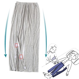 AUSTYLCO Unisex Tear Away Pants Magic Stick on Both Sides Fully Open Post-operative pants for Fracture/Surgery Patients