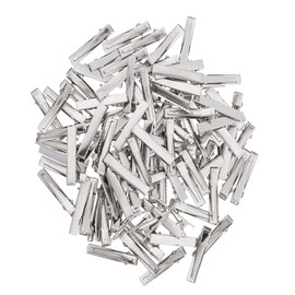 JZK 50 x Silver Duck Bill Metal Hair Clips 6cm Alligator Hair Clips for Home Salon and DIY for Girls and Women