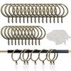 Girihe 50 Sets Gold Curtain Rings, Curtain Rings Gold Curtainn