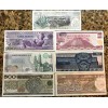 UNCIRCULATED MEXICO SET 7 BANKNOTES LOT 70'S 80'S 5 10