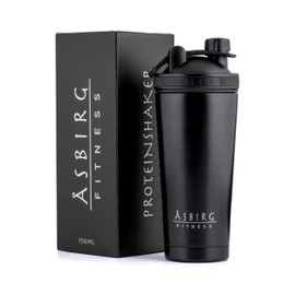 Asbirg Thermos Protein Shaker, Hot and Cold, Thermos Flask, 750 ml, Protein Shaker